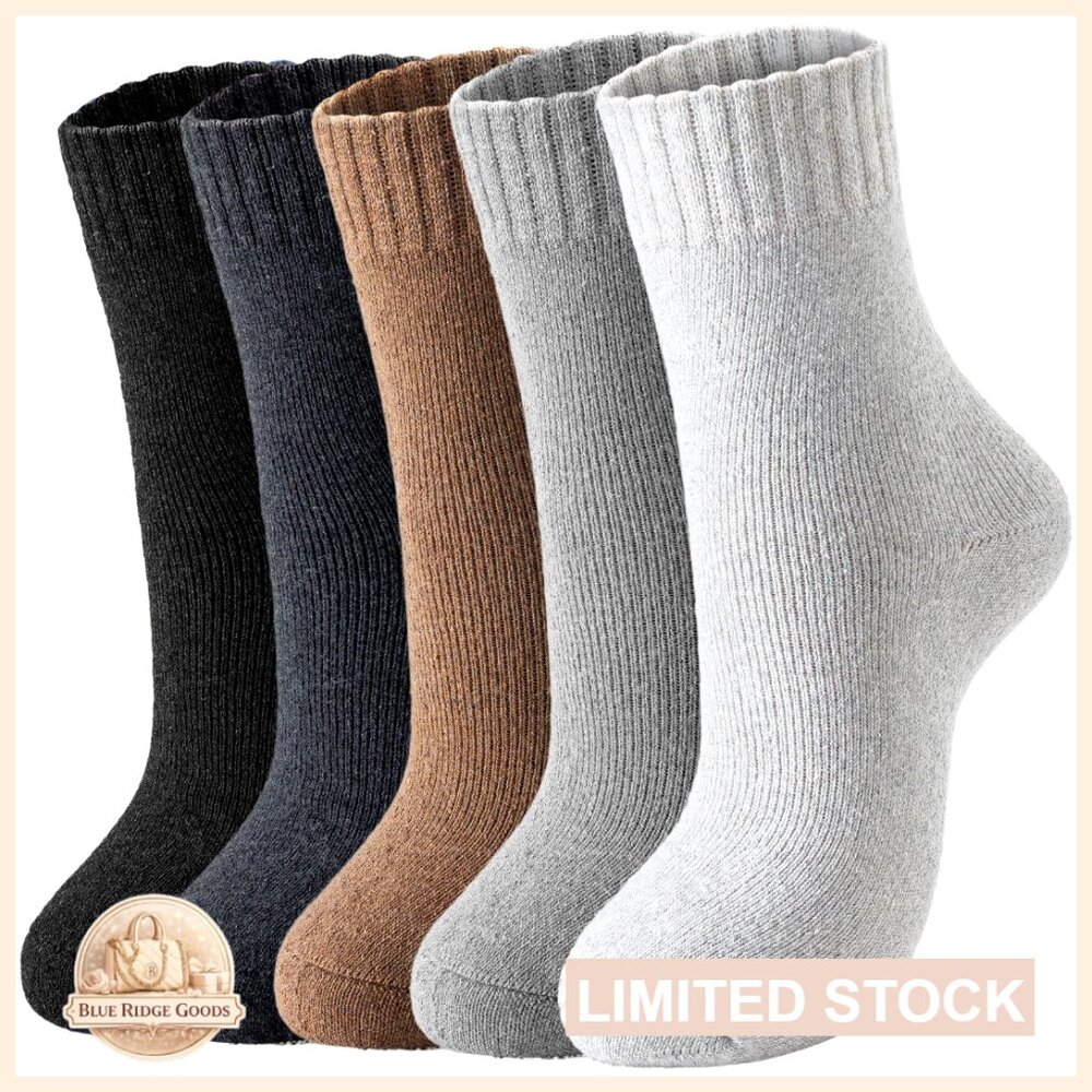 Wool Blend Thermal Socks Ultra-Warm Breathable Crew Boot Cozy Winter Wear